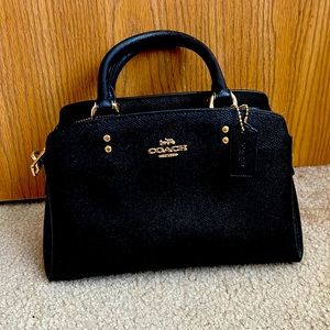 Black leather Coach bag/purse